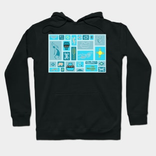 Southwestern Panel - Ocean Hoodie